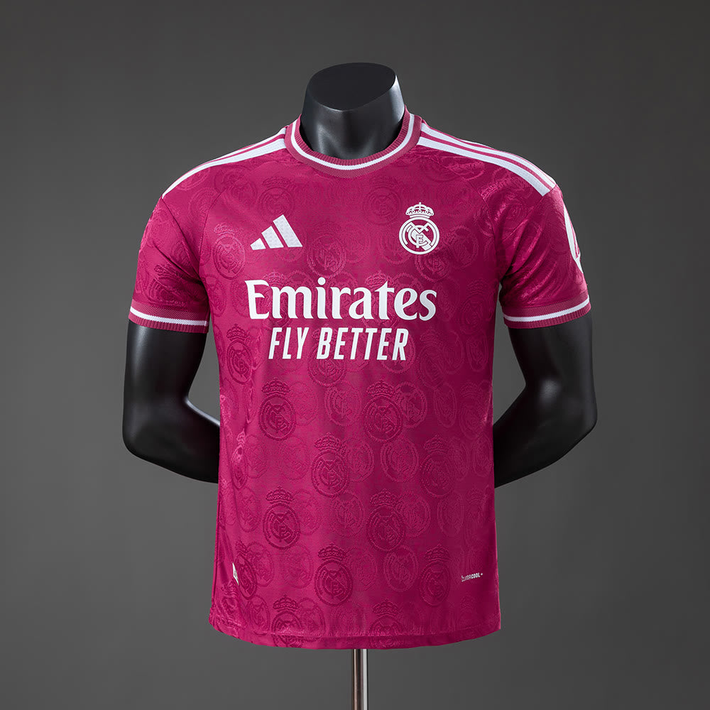 Camisola Real Madrid 26/27 Edição Especial Versão de Jogador - Vermelho Rosa