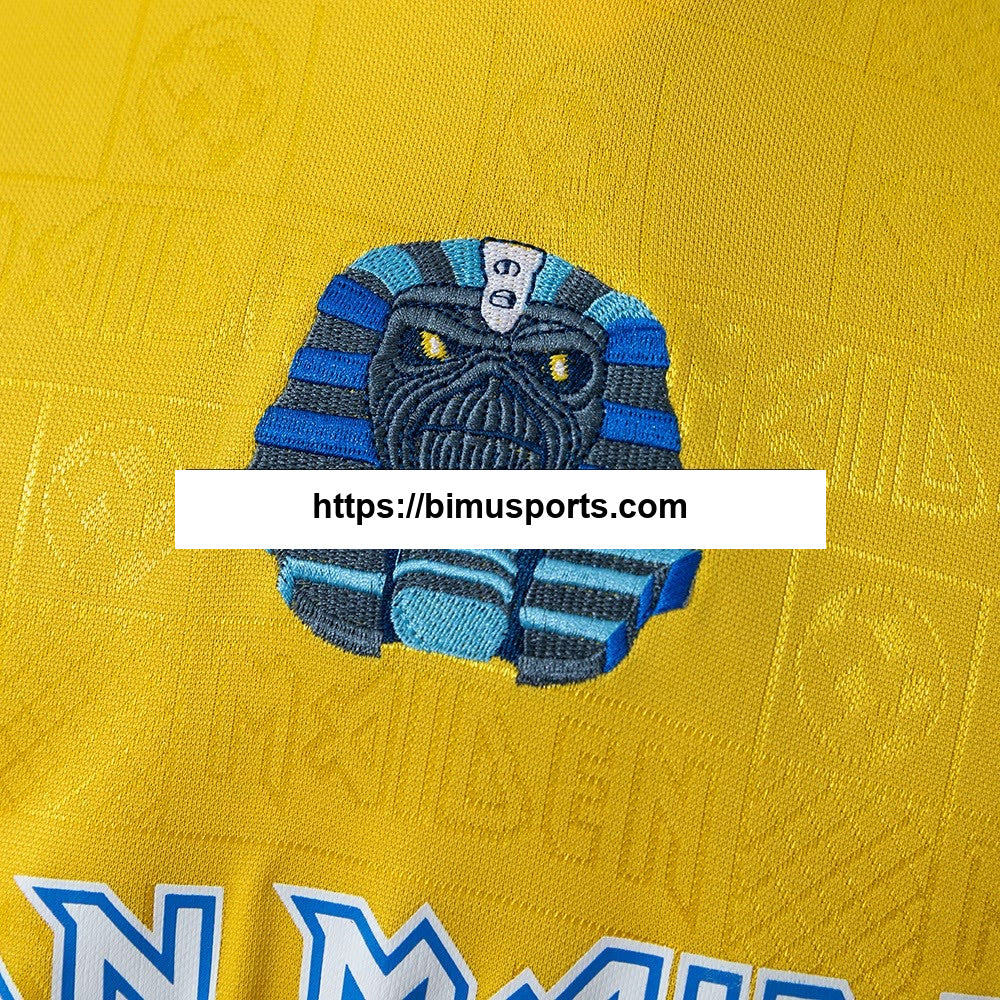 Camisola Iron Maiden x West Ham United 20/08 amarela retrô