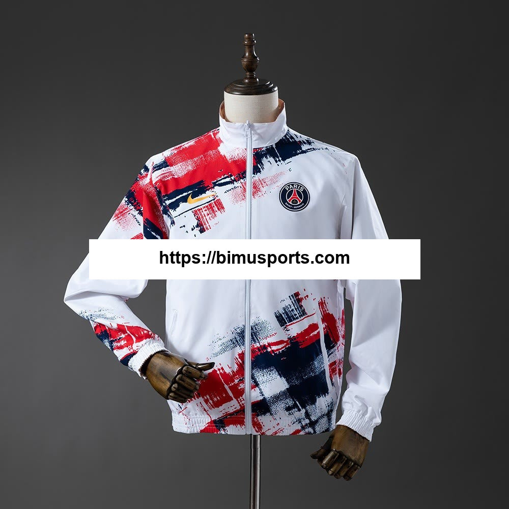 Jaqueta corta-vento reversível PSG - Branco e Marrom