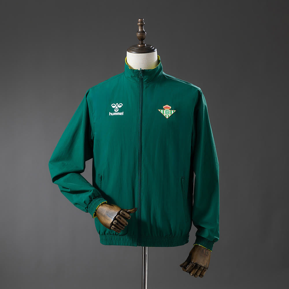 Camisola Real Betis Casaco Corta-vento Reversível - Verde e Amarelo