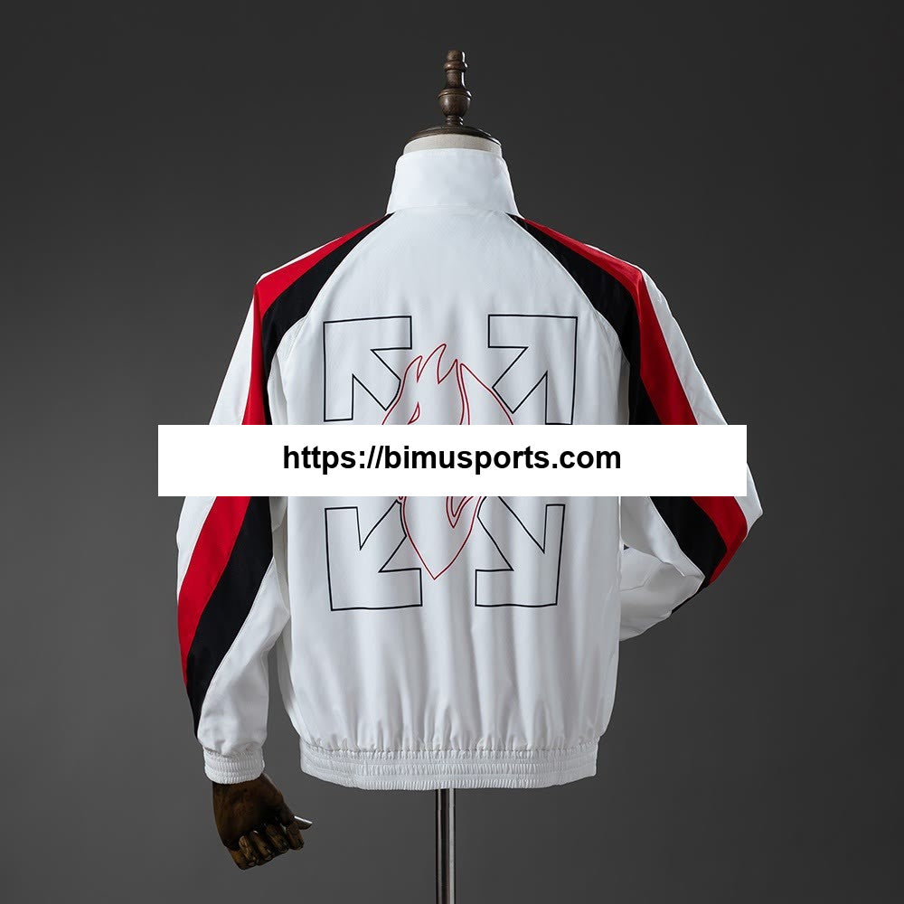 Corta-vento de marca conjunta AC Milan - Branco