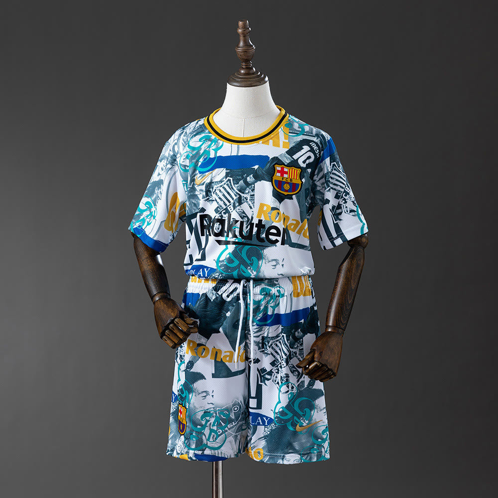 Camisola Barcelona 25/26 Jogador Lendário Edição Especial Equipamento Infantil
