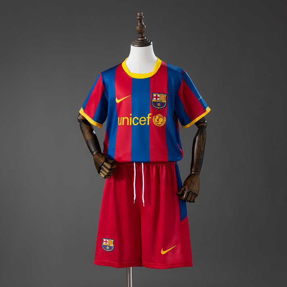Camisola Barcelona 10/11 Principal Equipamento Infantil Retro Tamanho