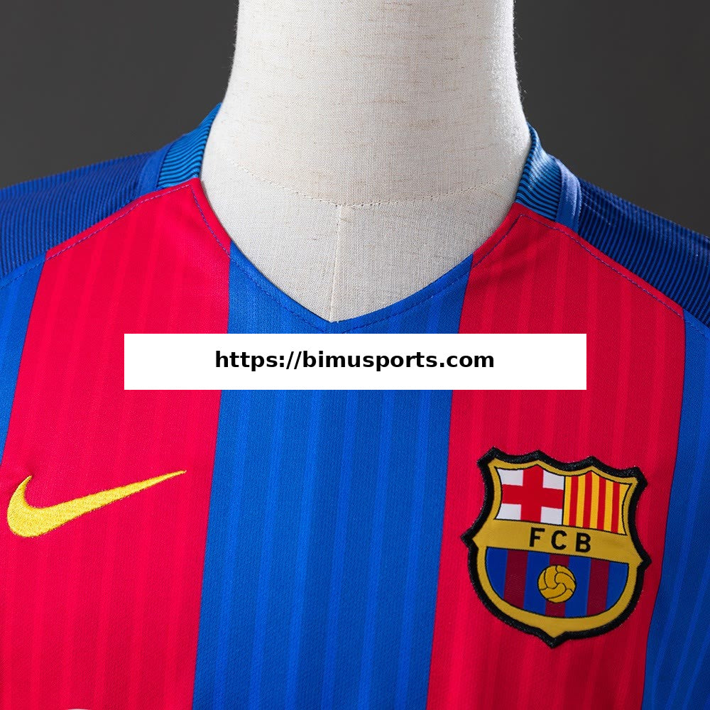 Camisola Barcelona 16/17 Principal Retro de Manga Comprida
