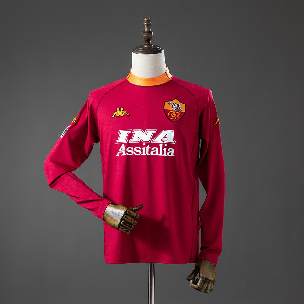 Camisola Roma 00/01 Principal Manga Longa Retro