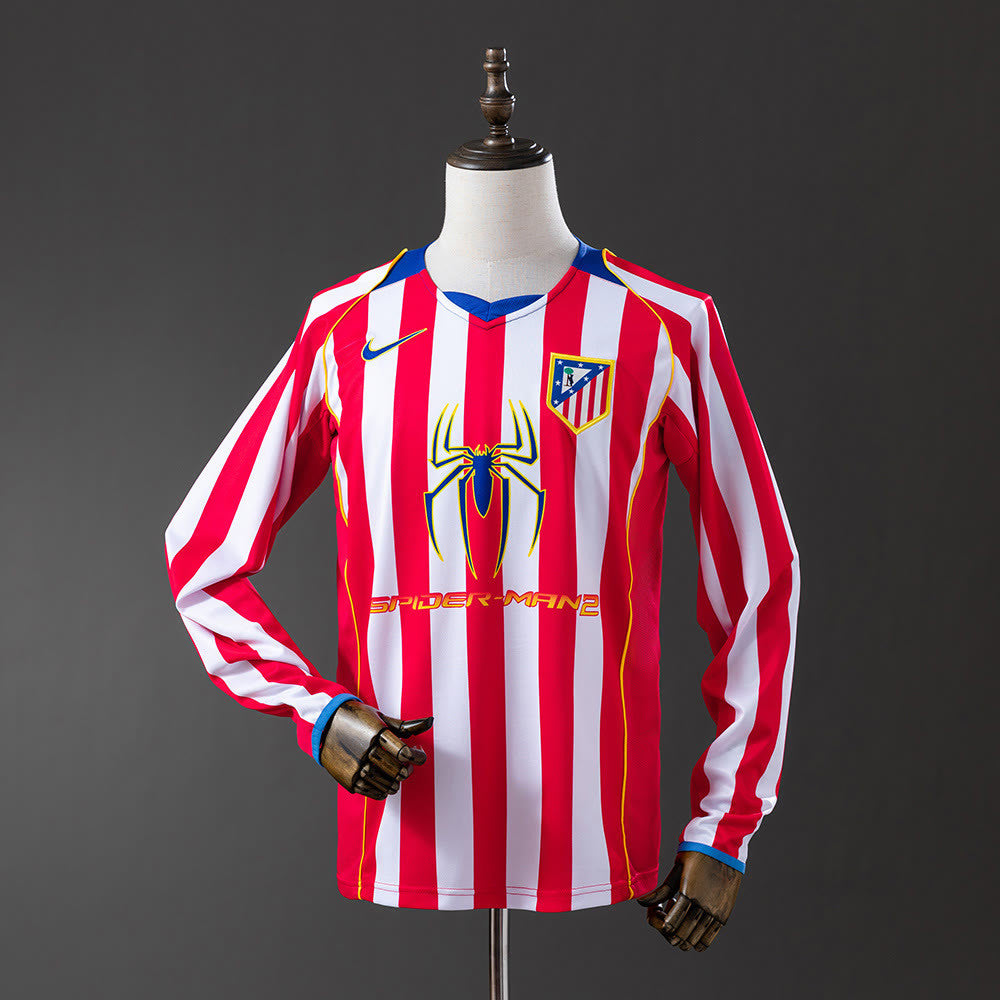 Camisola Atletico Madrid 04/05 Principal Retro de Manga Comprida
