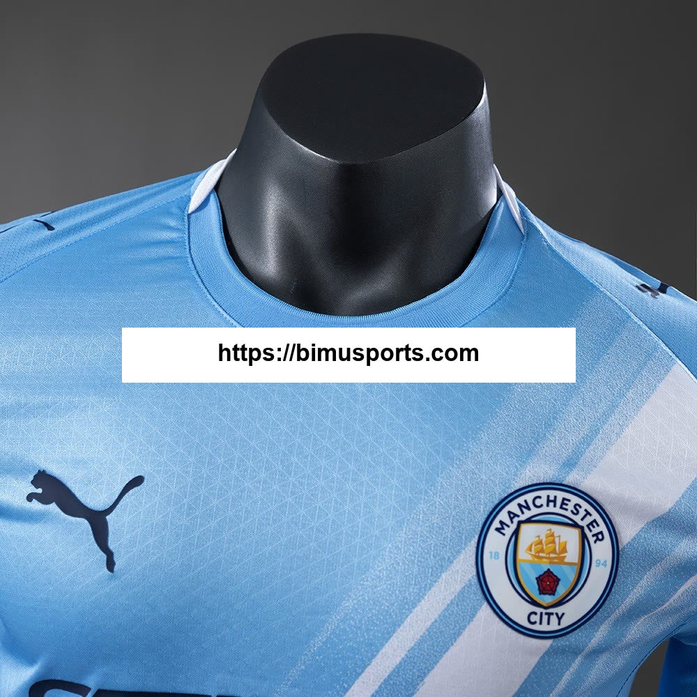 Manchester City 25/26 Principal manga comprida versão jogador camisas