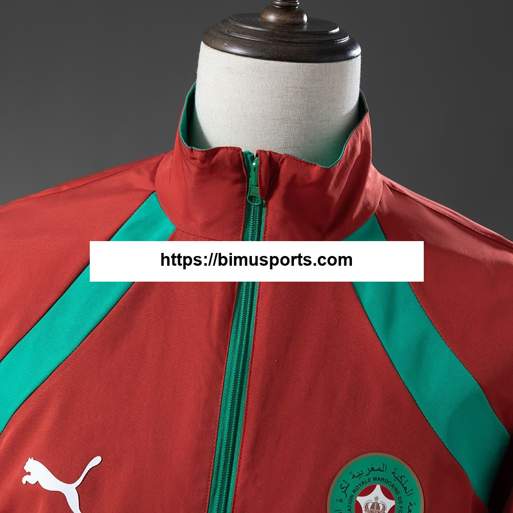 Jaqueta corta-vento reversível Marrocos 20/26 - vermelho e verde