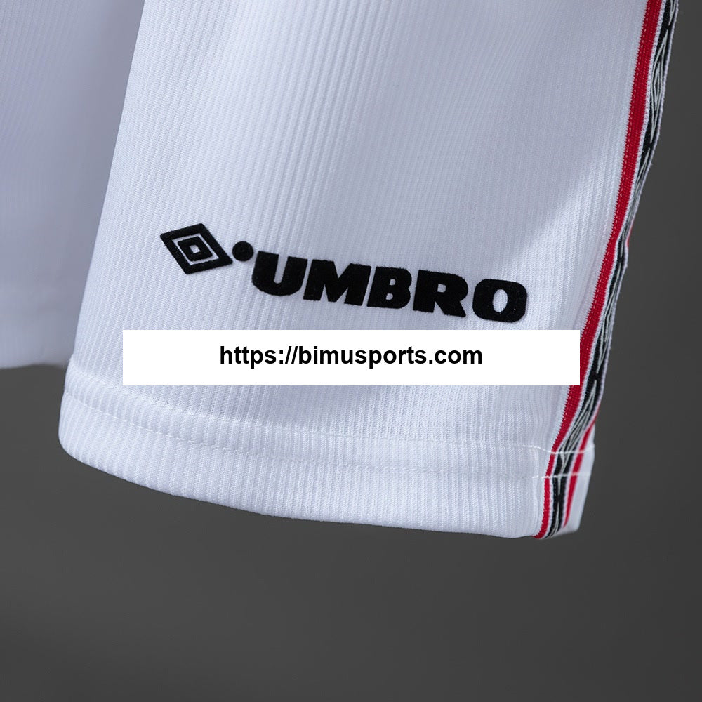 Camisola M-U 98/99 Principal Retro Manga Longa Equipamento Infantil