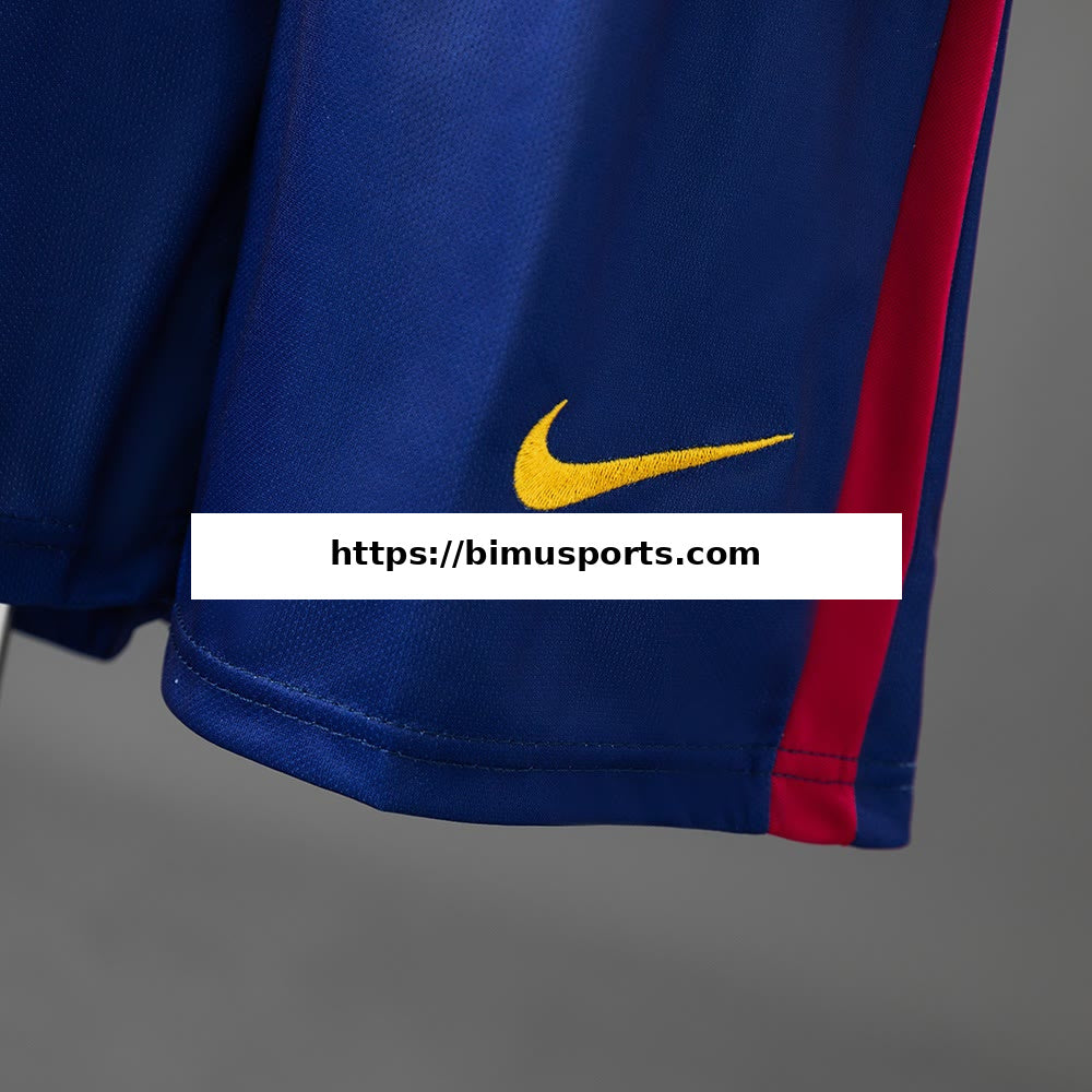 Camisola Barcelona 14/15 Principal Retro Long-Sleeve Equipamento Infantil