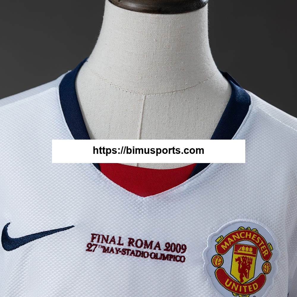 Camisola M-U 08/09 Alternativo (UEFA Champions League) retrô infantil