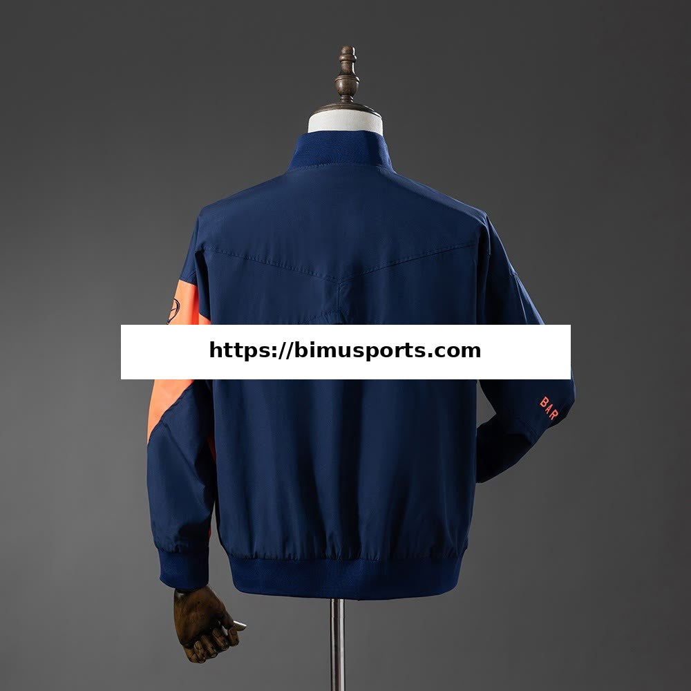Camisola Barcelona Corta-vento - Navy Azul & Orange
