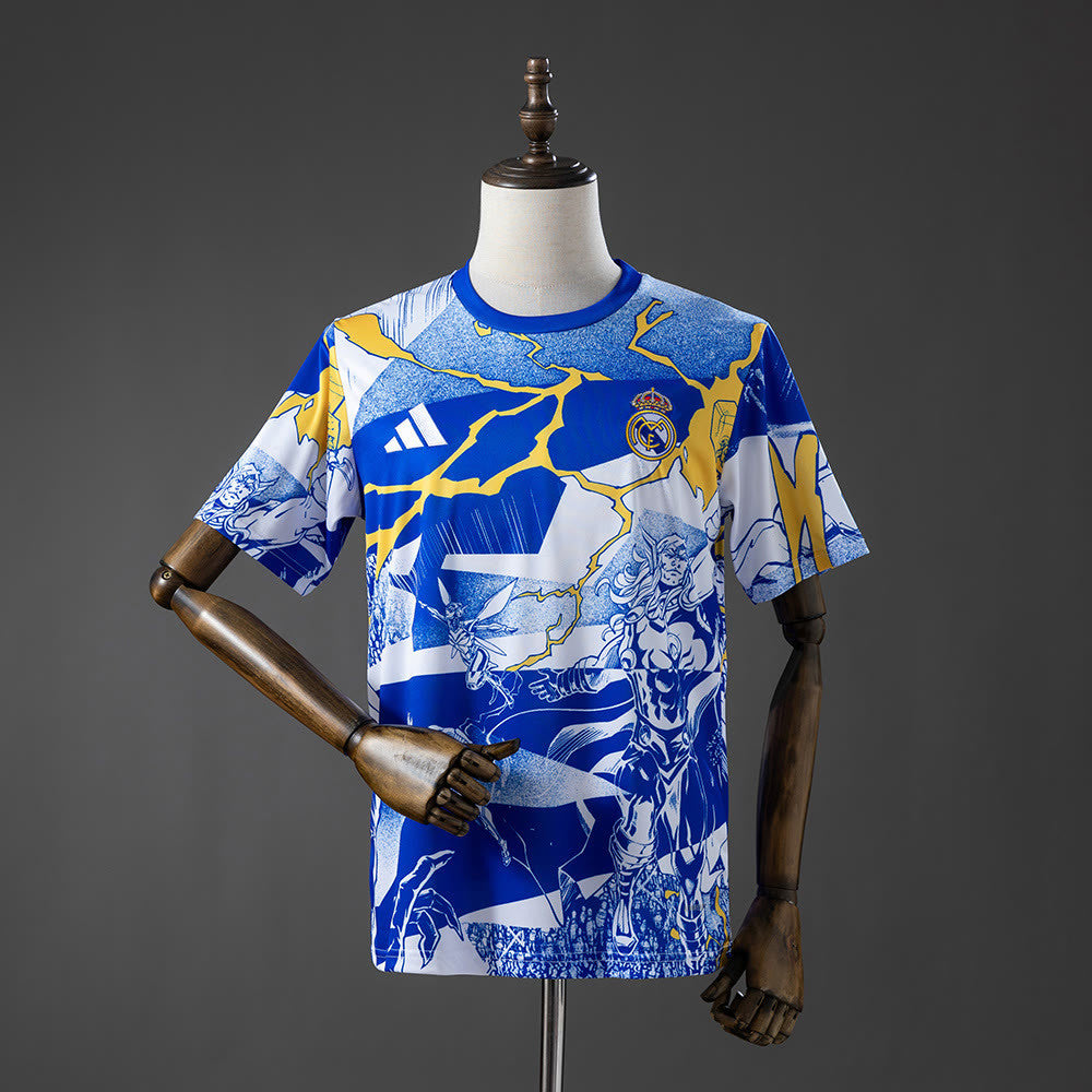 Camisola Real Madrid 25/26 Avengers - Pré-Jogo (Azul)