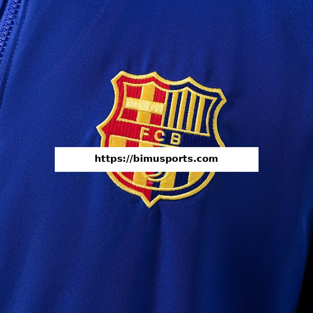 Camisola Barcelona Corta-vento - Deep Royal Azul & Noble Vermelho