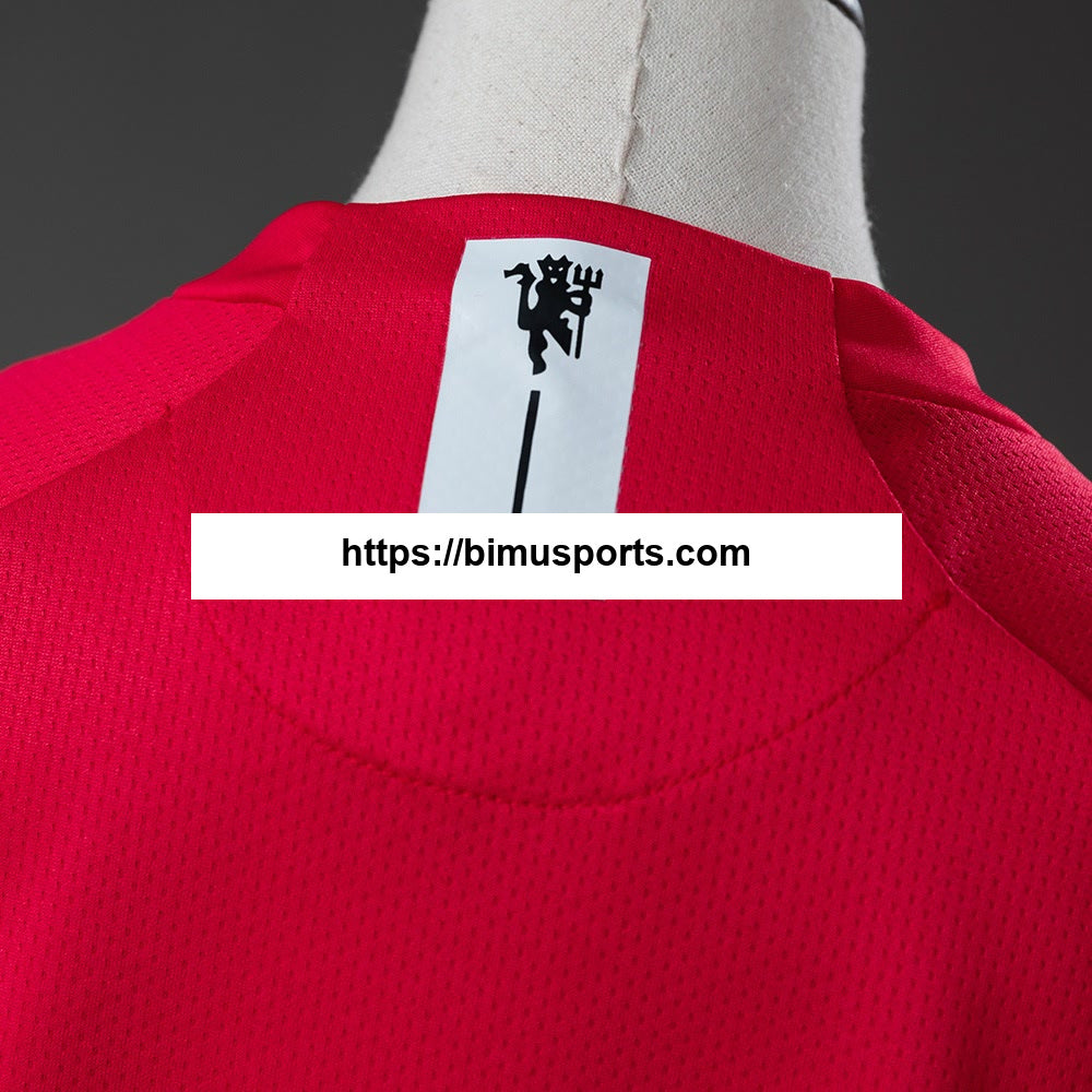 Camisola M-U 07/08 Principal Retro Manga Longa Equipamento Infantil