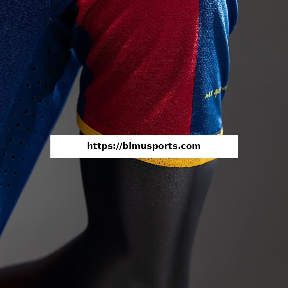 Camisola Barcelona 10/11 Principal Retro de Manga Comprida Versão de Jogador
