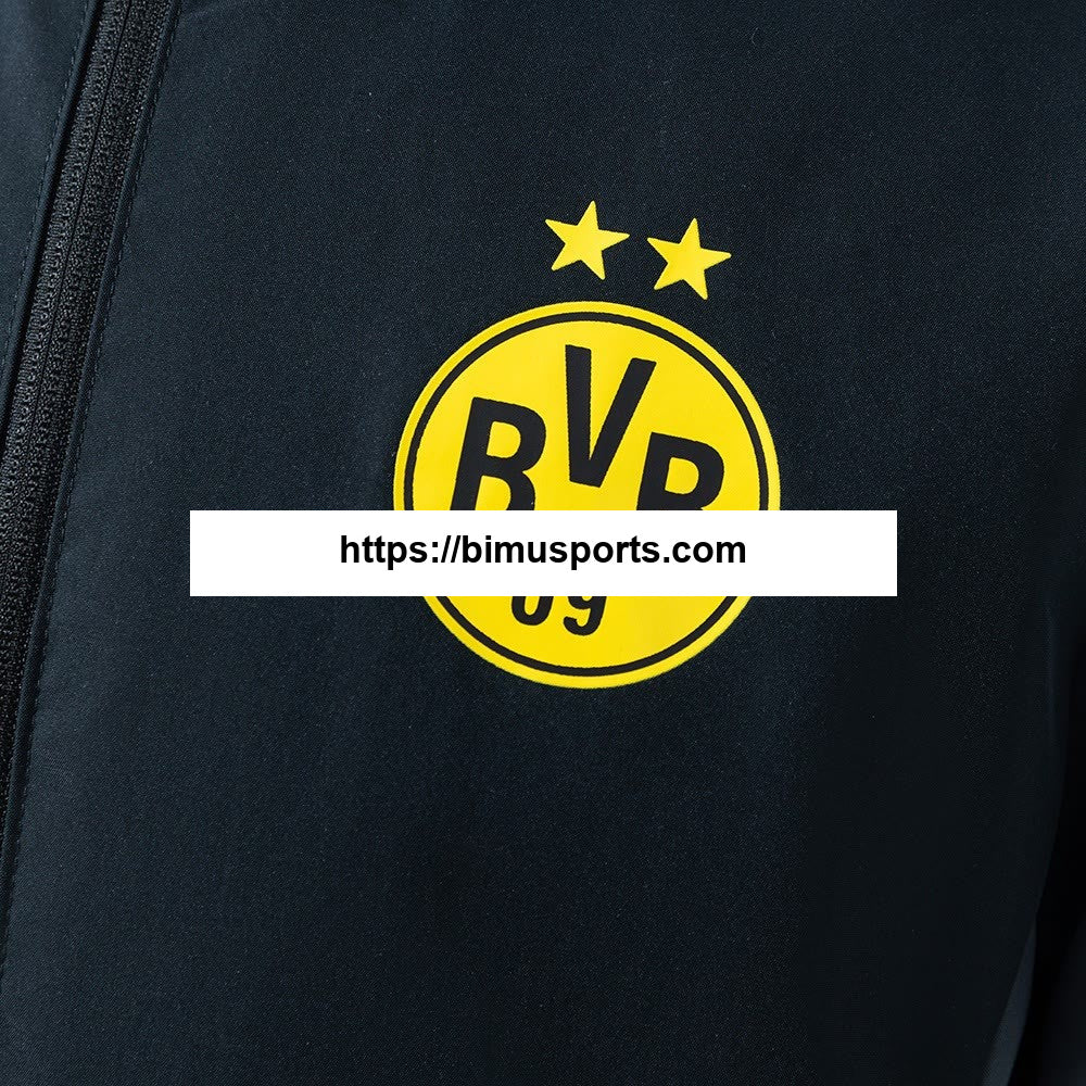 Jaqueta reversível Borussia Dortmund corta-vento - Preto