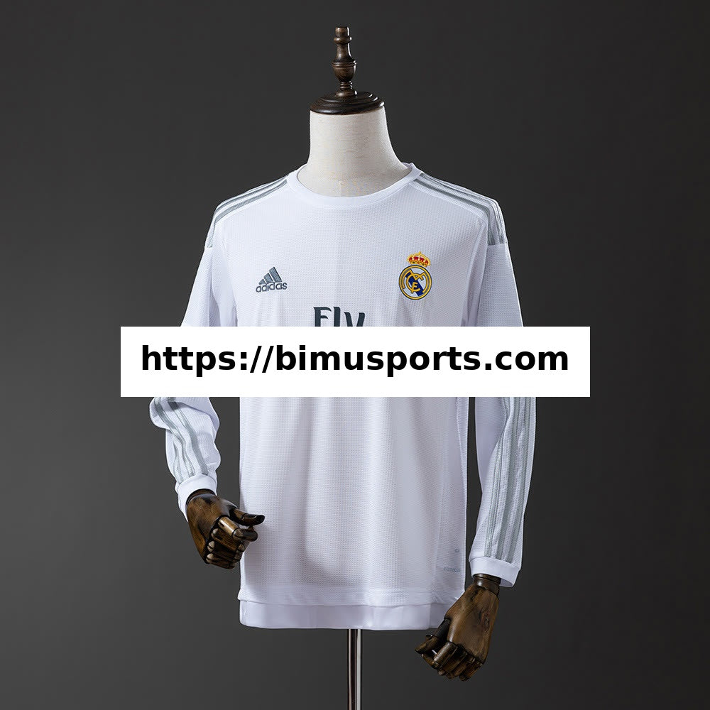 Camisola Real Madrid 15/16 Principal Manga Comprida Retro