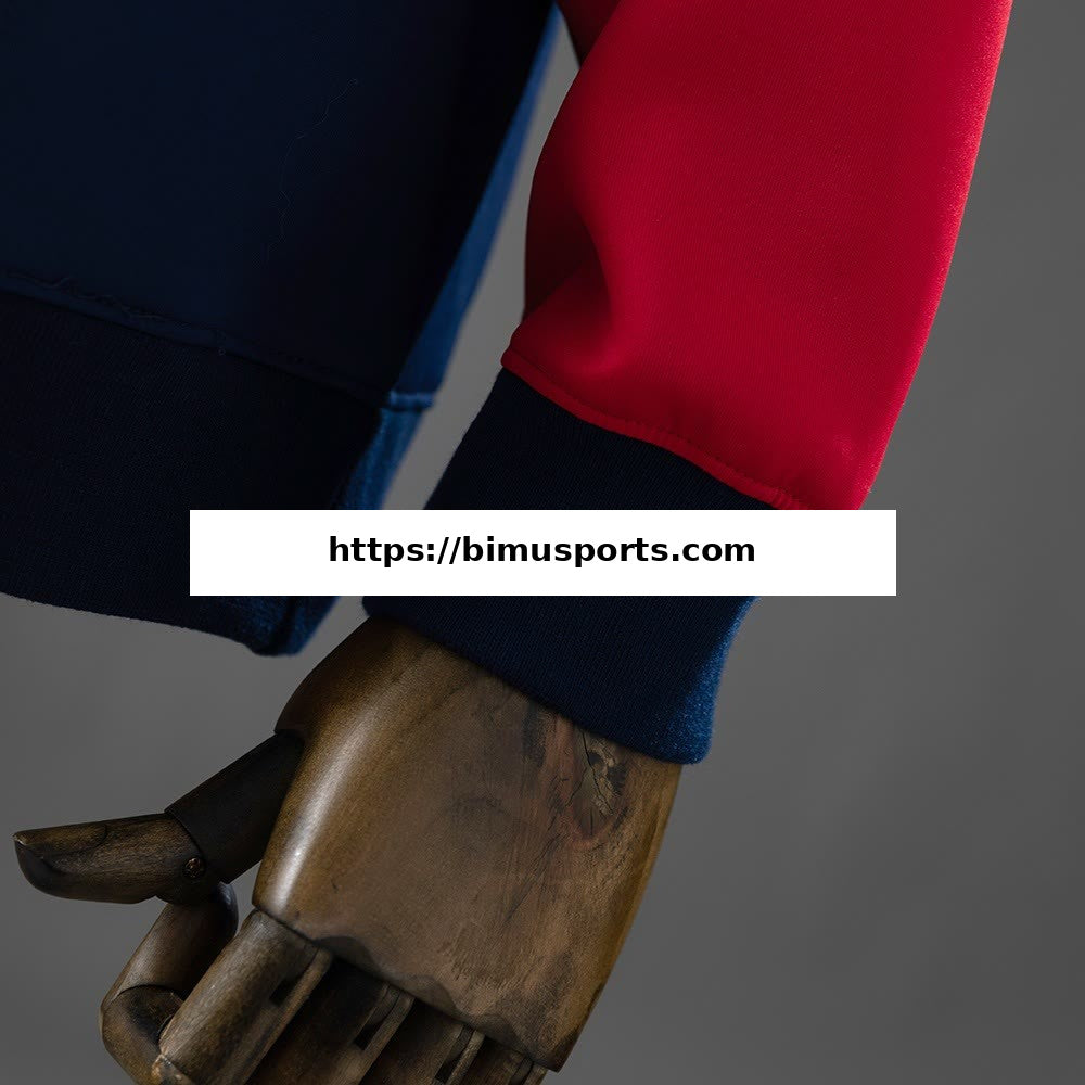 Camisola Barcelona Sweatshirt de Manga Comprida - Vermelho e Azul M-3