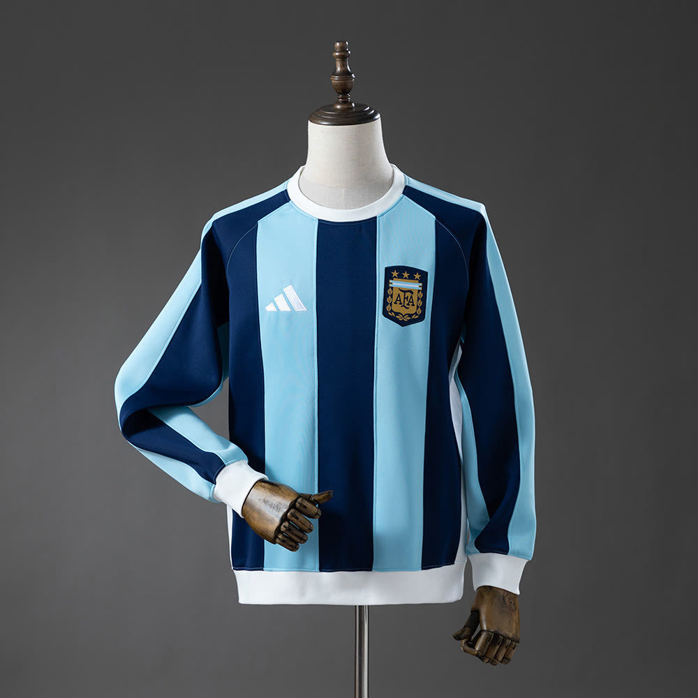 Moletom Argentina 25/26 Manga Comprida - Azul Escuro e Azul Claro