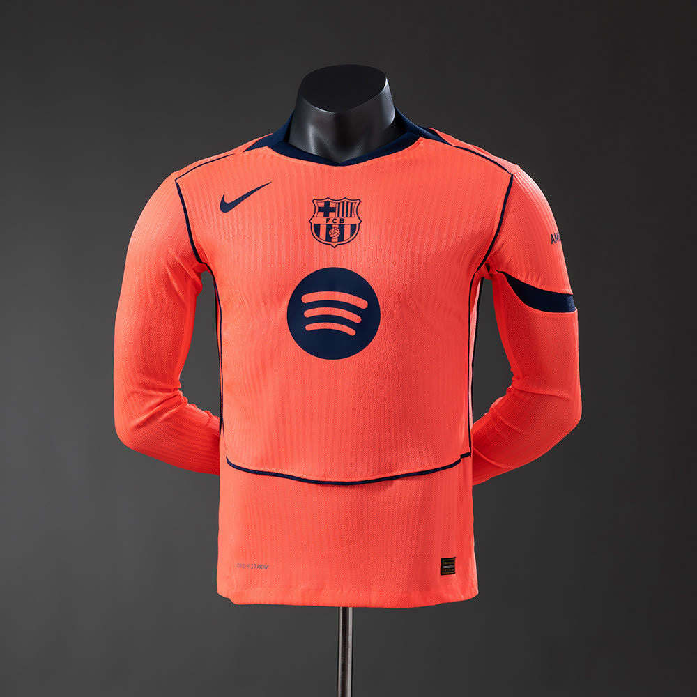 Camisola Barcelona 25/26 Terceira de Manga Comprida Versão de Jogador