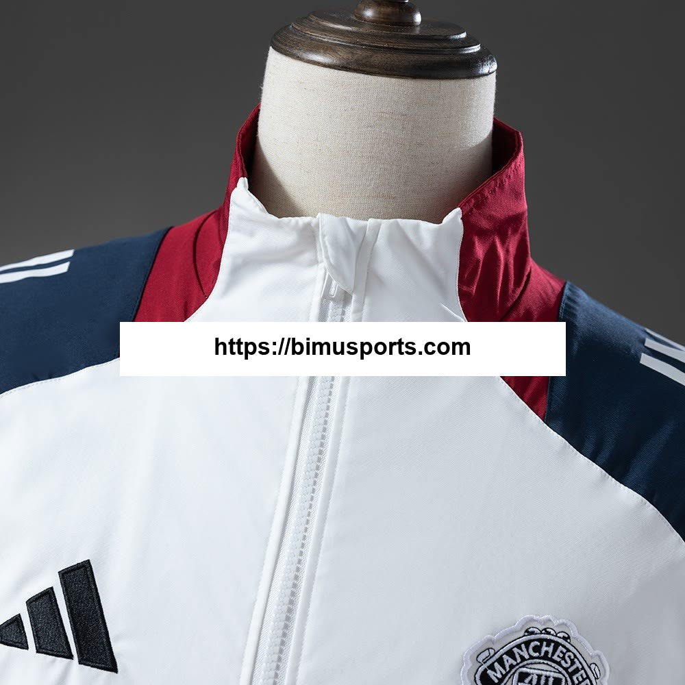 Blusão M-U - Branco e Azul Marinho