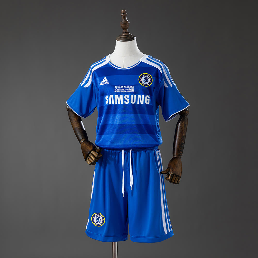Camisola retrô infantil Chelsea 11/12 Principal (UEFA Champions League)