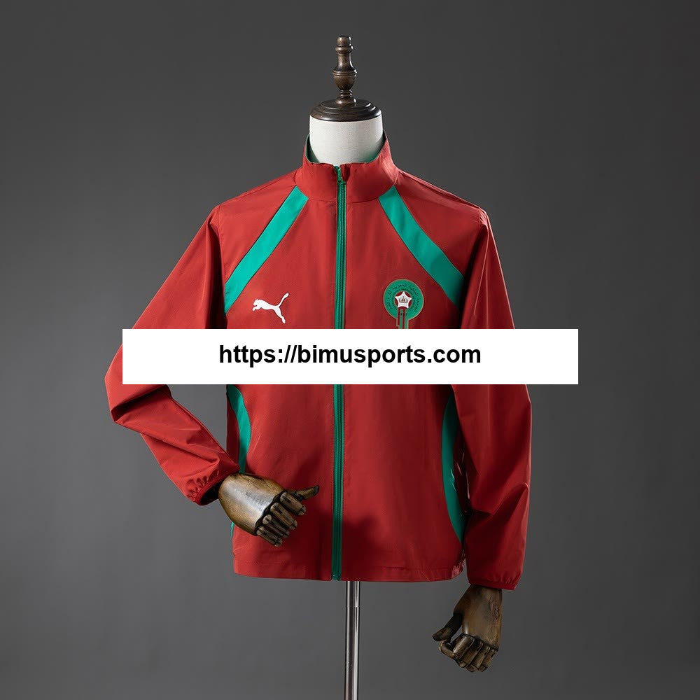 Jaqueta corta-vento reversível Marrocos 20/26 - vermelho e verde