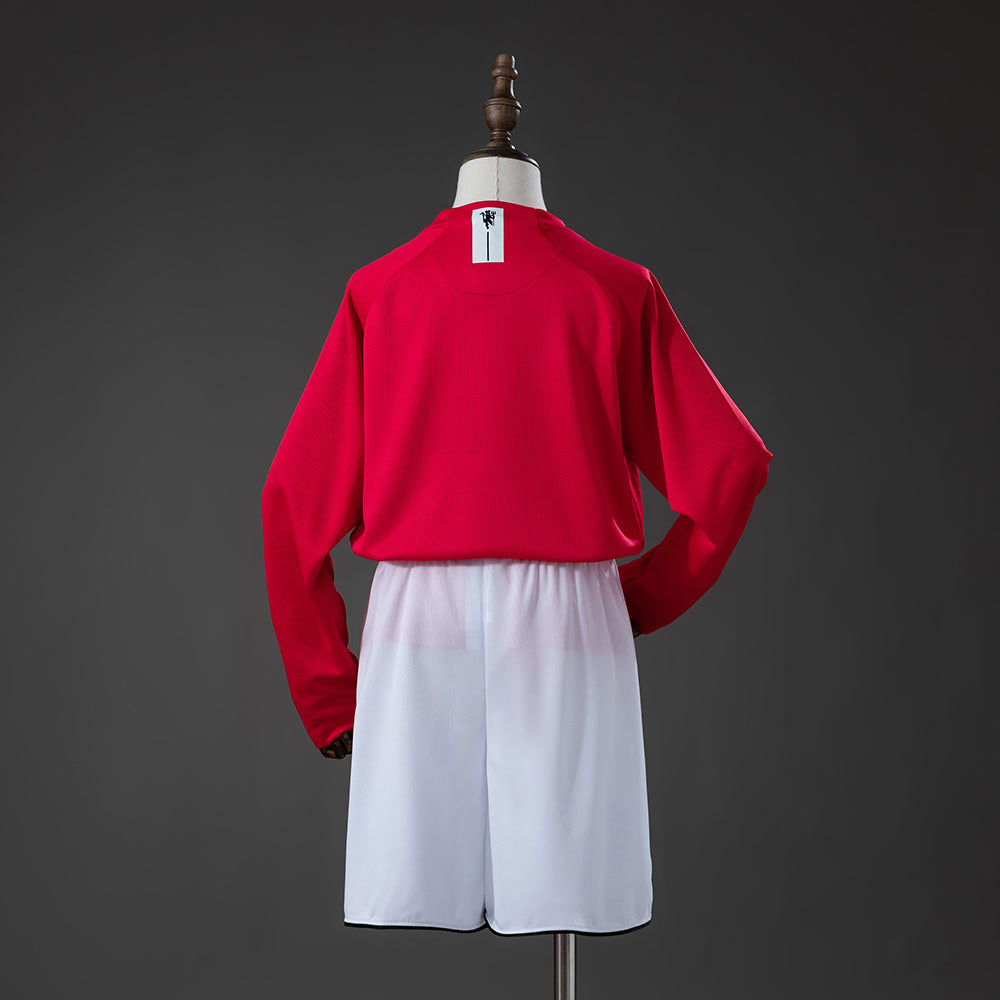 Camisola M-U 07/08 Principal Retro Manga Longa Equipamento Infantil