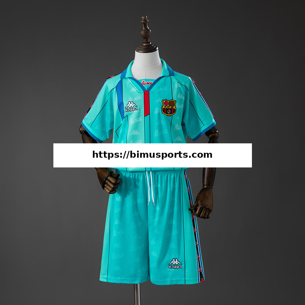 Camisola Barcelona 96/97 Alternativa Equipamento Infantil Retro