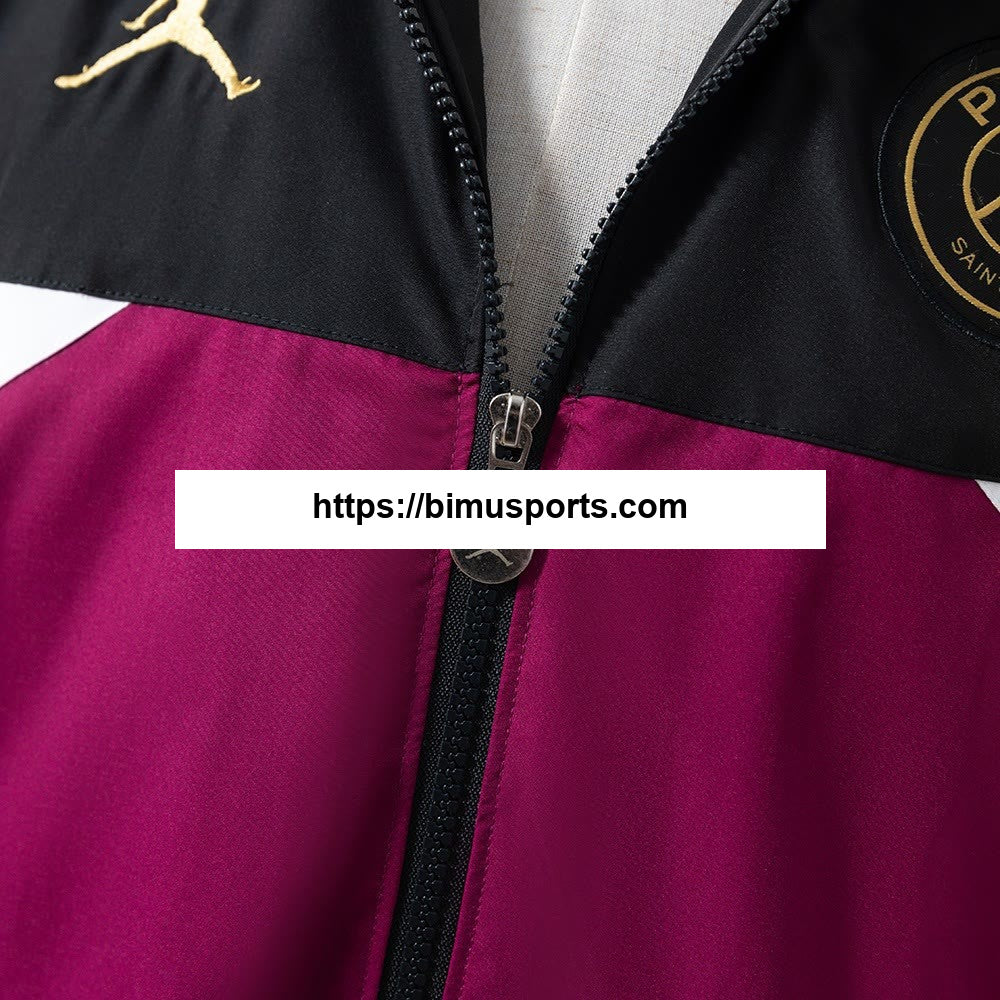 Blusão de colaboração PSG - preto e roxo psicodélico