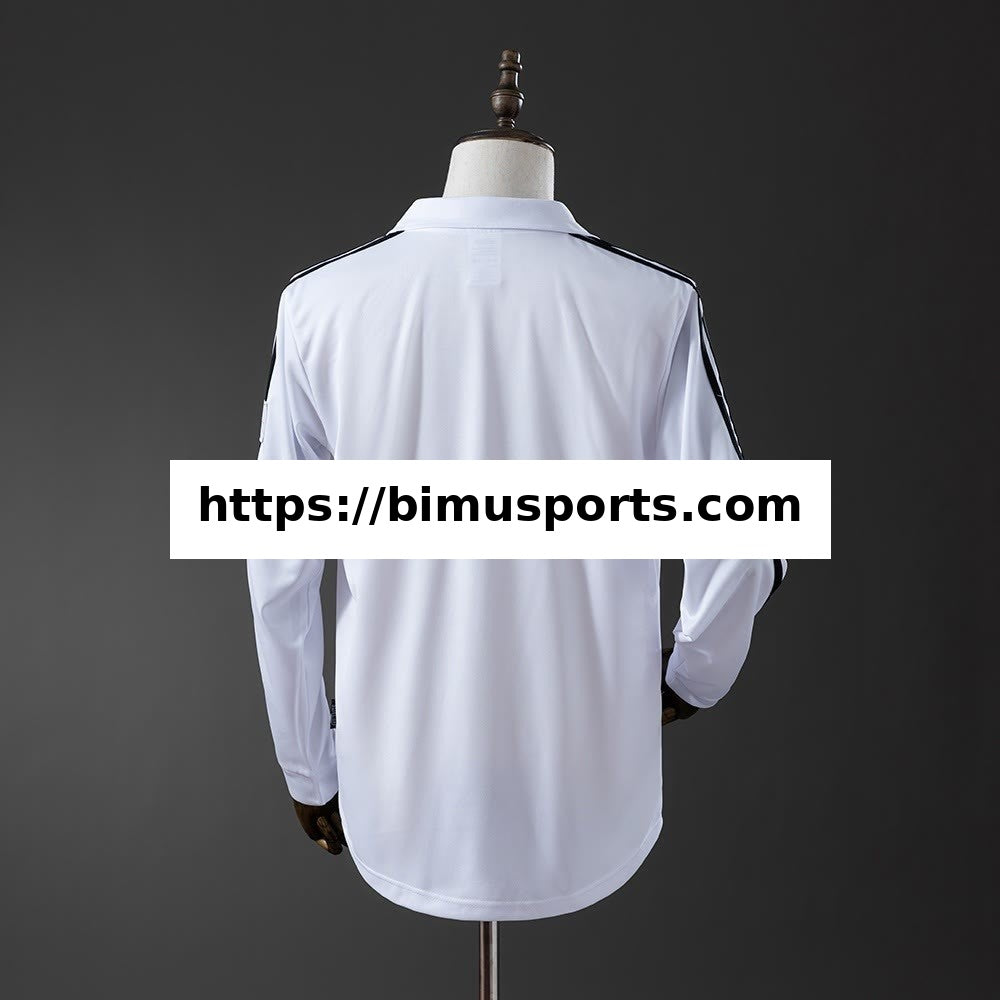 Camisola Real Madrid 2002/03 Principal (UEFA Liga Dos Campeões) Manga Comprida Retro