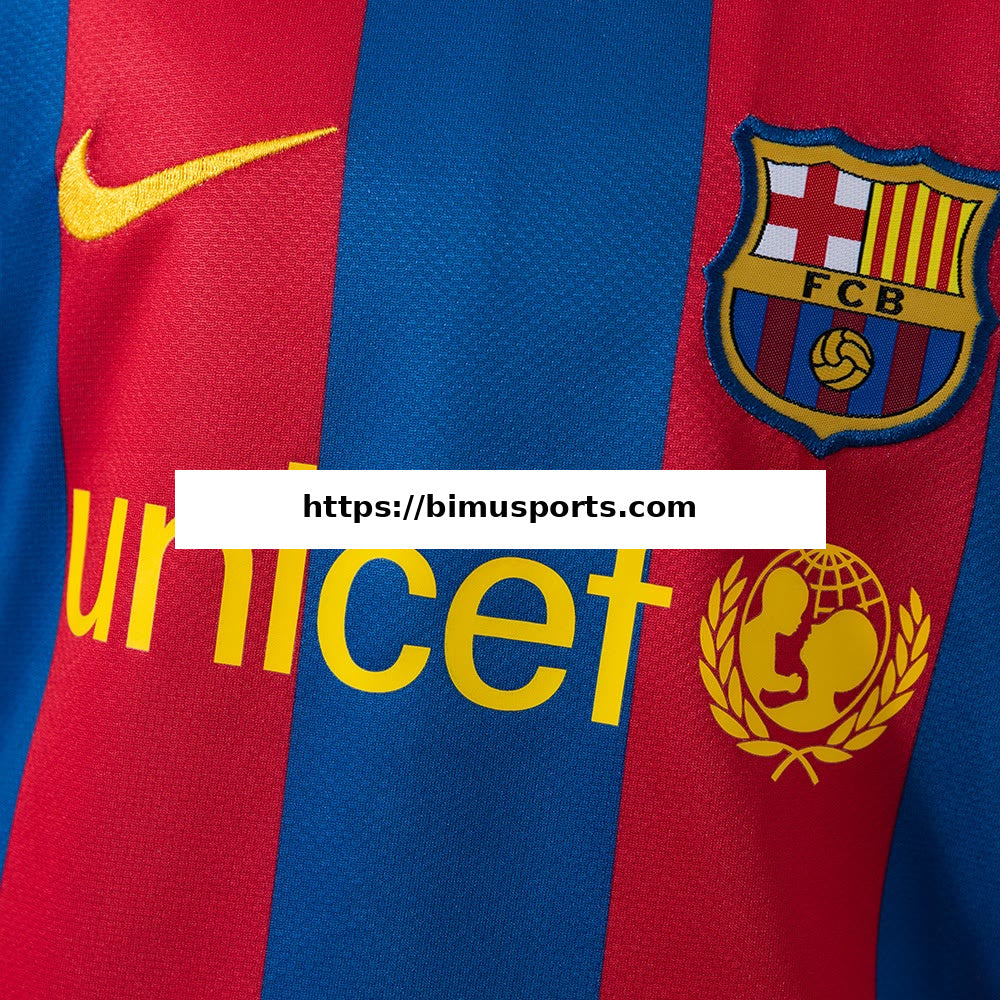 Camisola Barcelona 10/11 Principal Equipamento Infantil Retro Tamanho