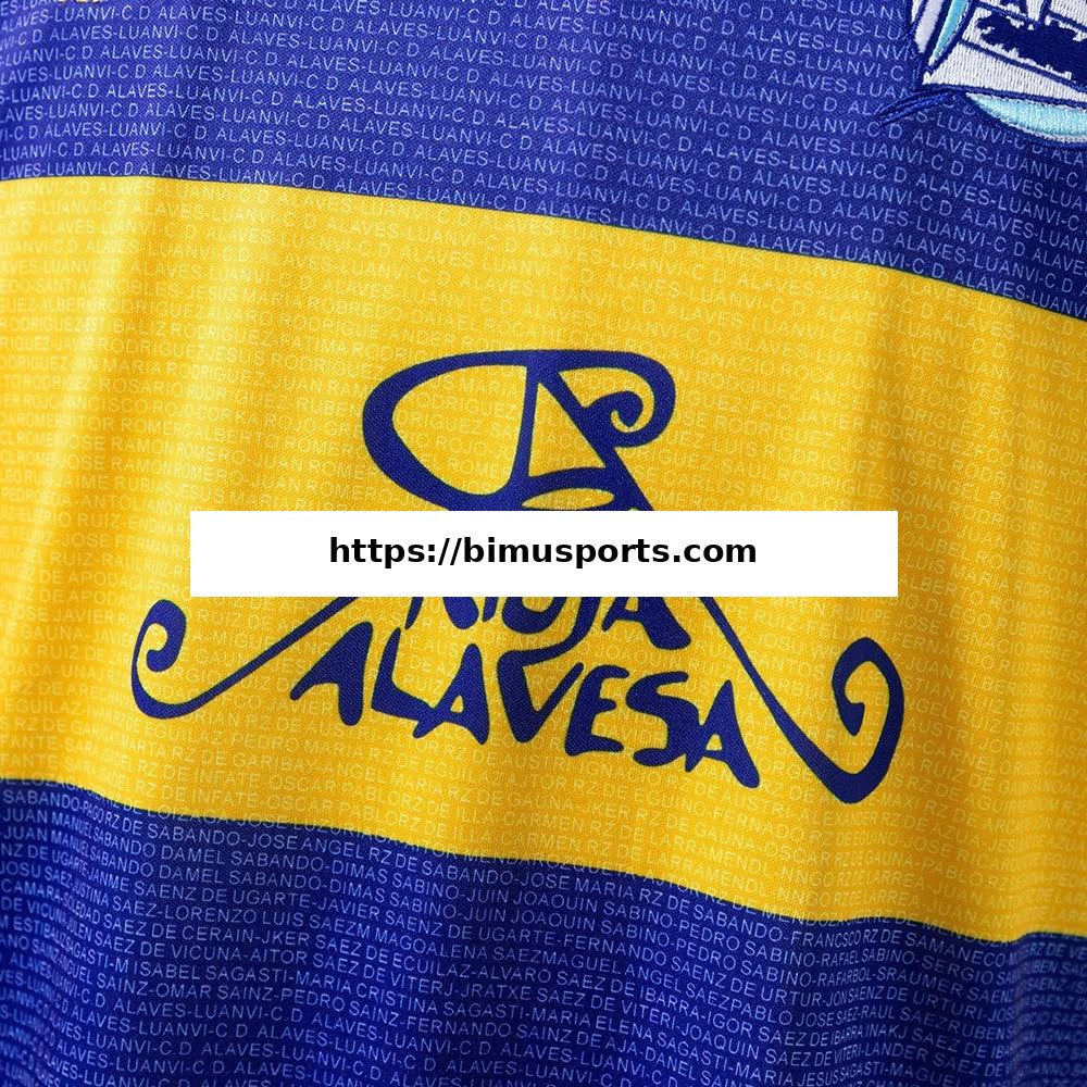 Camisola Deportivo Alavés 00/01 Principal (Liga dos Campeões da UEFA Final Edition) Retro
