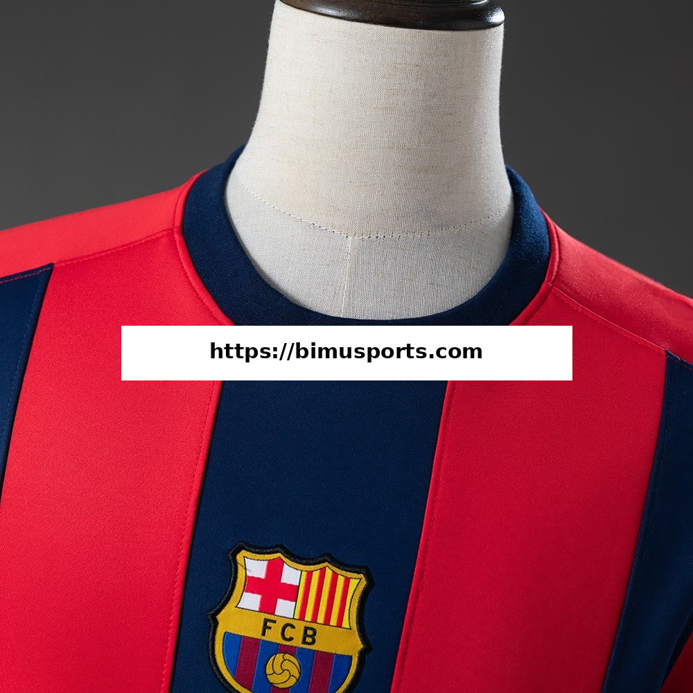 Camisola Barcelona Sweatshirt de Manga Comprida - Vermelho e Azul M-3