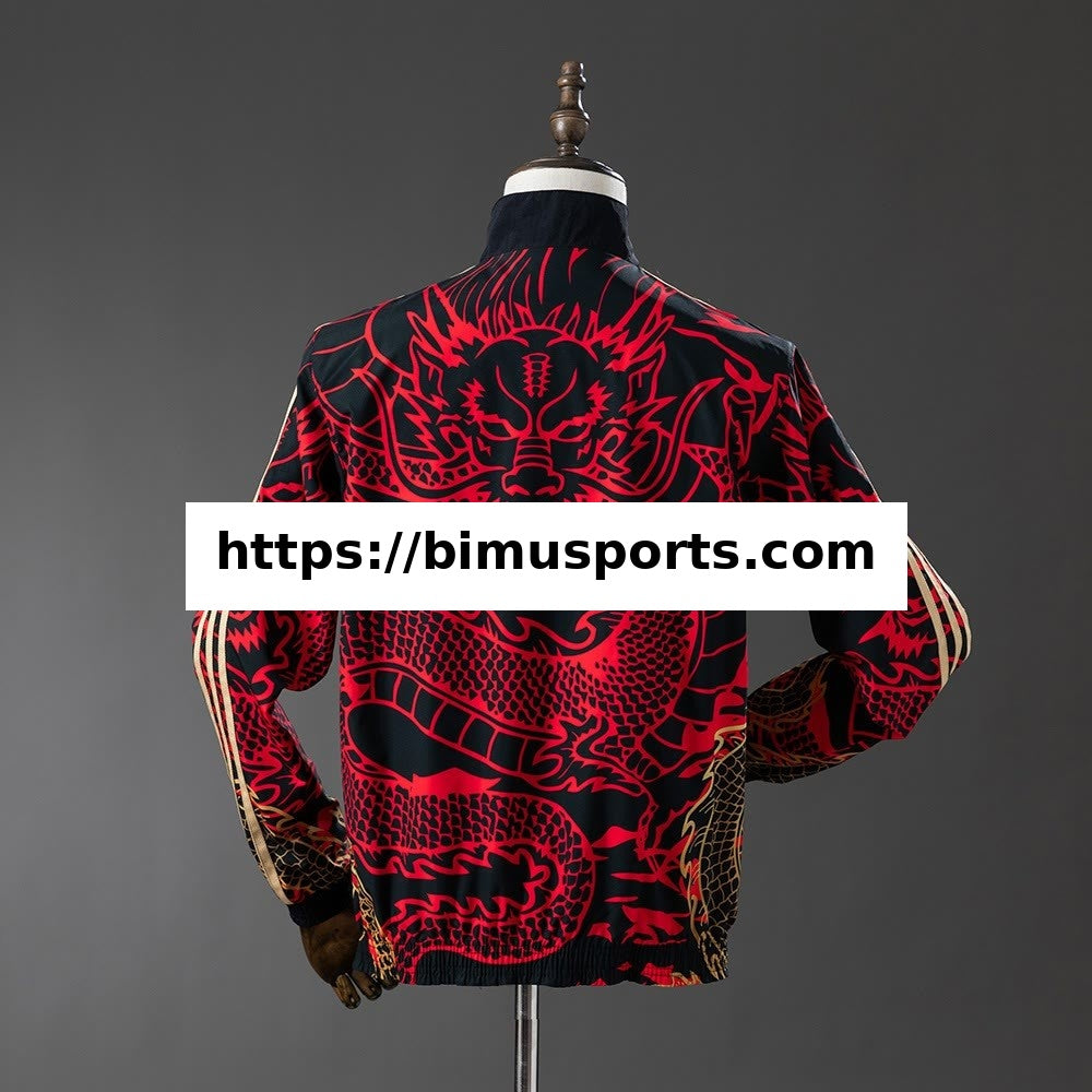 Real Madrid Casaco Reversível Corta-Vento - Vermelho & Heiss