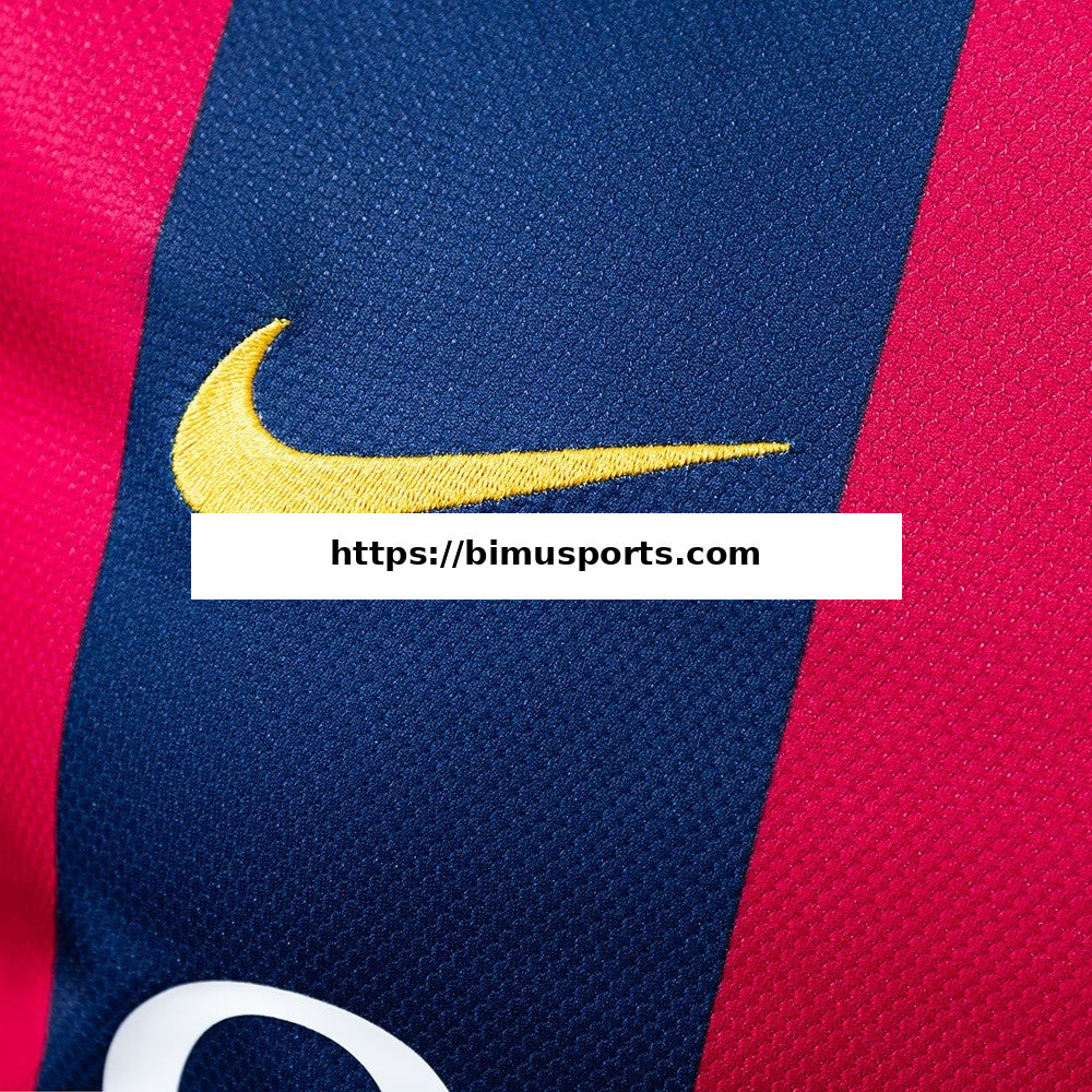 Camisola Barcelona 14/15 Principal Retro de Manga Comprida Versão de Jogador