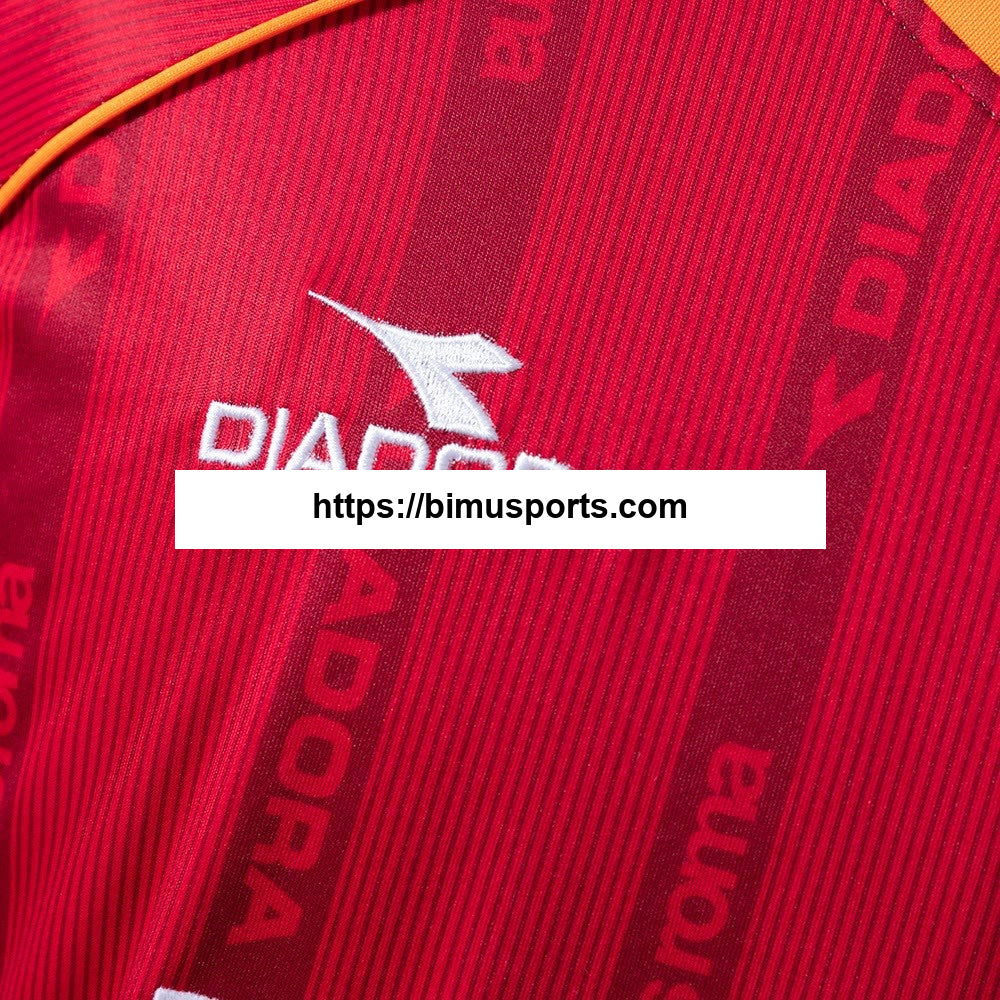 Camisola retrô Roma 99/00 Principal manga comprida
