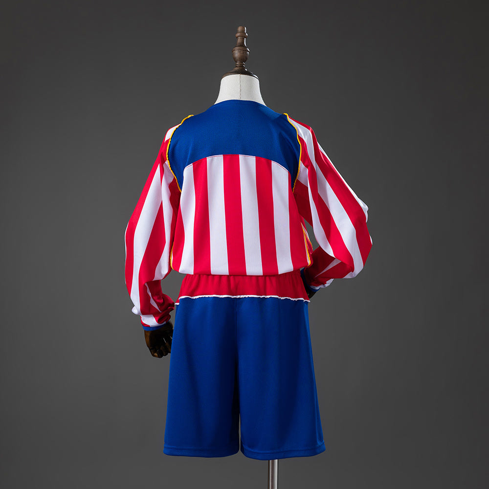 Camisola Atletico Madrid 04/05 Equipamento Infantil Principal Retro de Manga Comprida