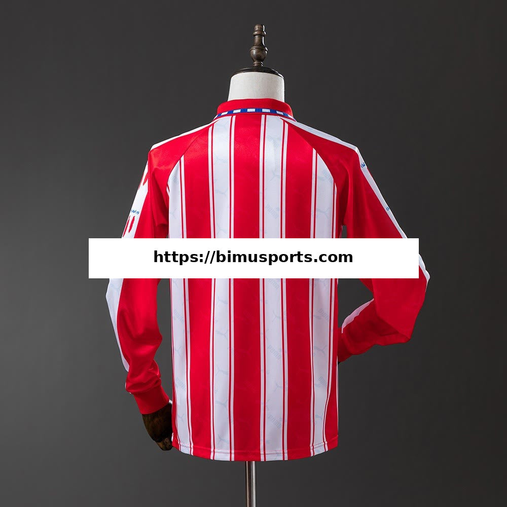 Camisola Atletico Madrid 94/95 Principal Retro de Manga Comprida