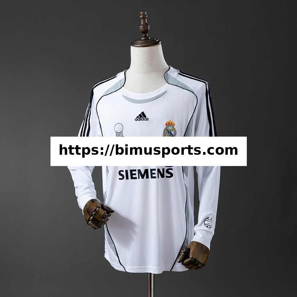Camisola Real Madrid 2006/07 Principal Manga Comprida Retro