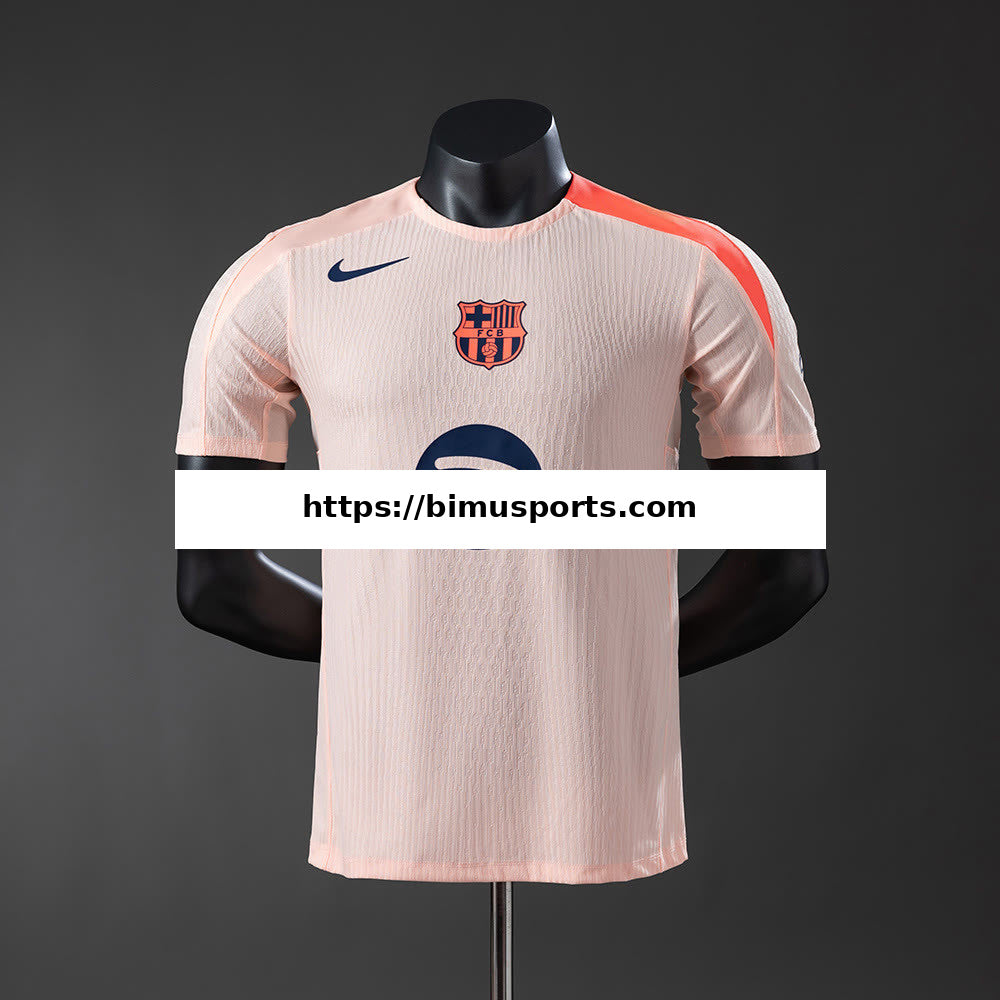 Camisola Barcelona 25/26 Treino Pré-jogo Versão de Jogador