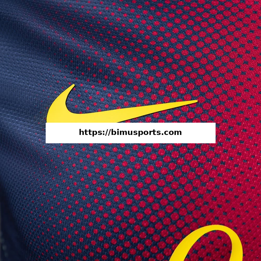 Camisola Barcelona 12/13 Principal Retro de Manga Comprida Versão de Jogador