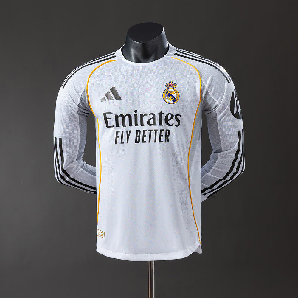 Camisola Real Madrid 25/26 Principal Manga Comprida Versão de Jogador