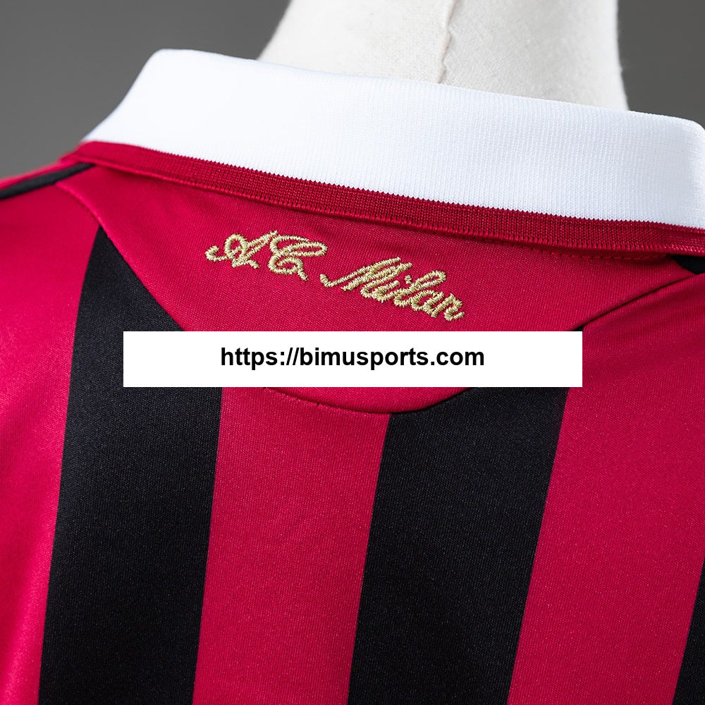 Camisola AC Milan 09/10 Principal Retro Manga Longa Equipamento