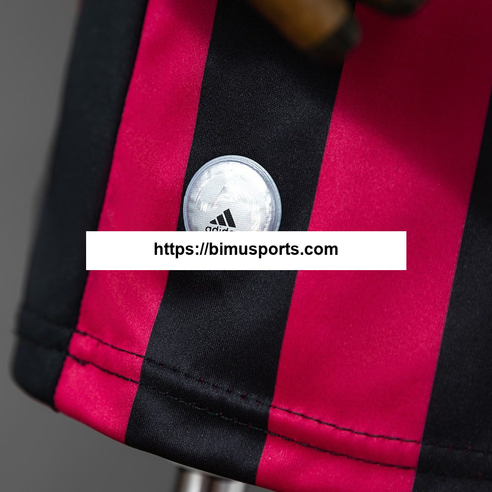 Camisola AC Milan 09/10 Principal Retro Manga Longa Equipamento