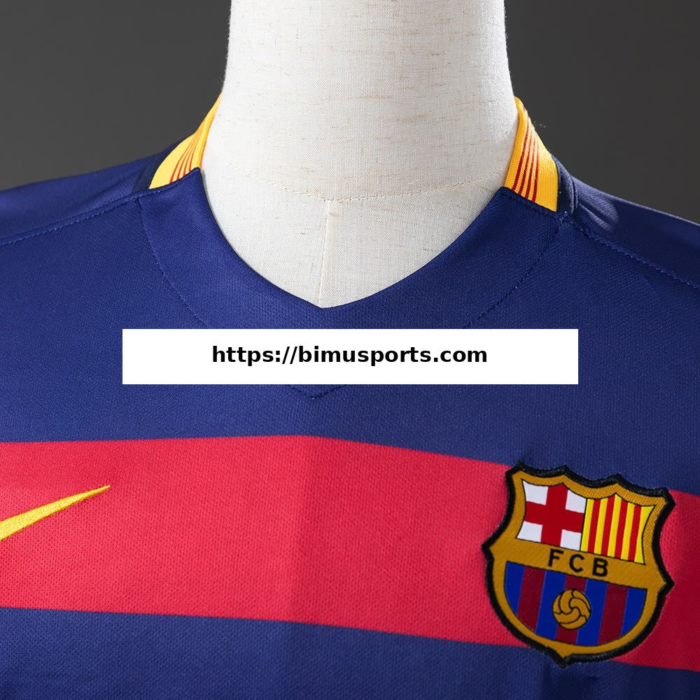 Camisola Barcelona 201516 Principal Retro de Manga Comprida