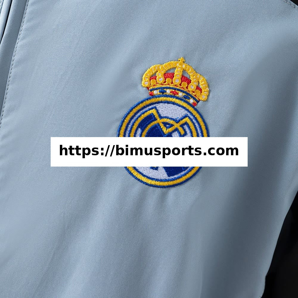 Camisola Real Madrid 04/05 Corta-Vento - Preto e Cinzento