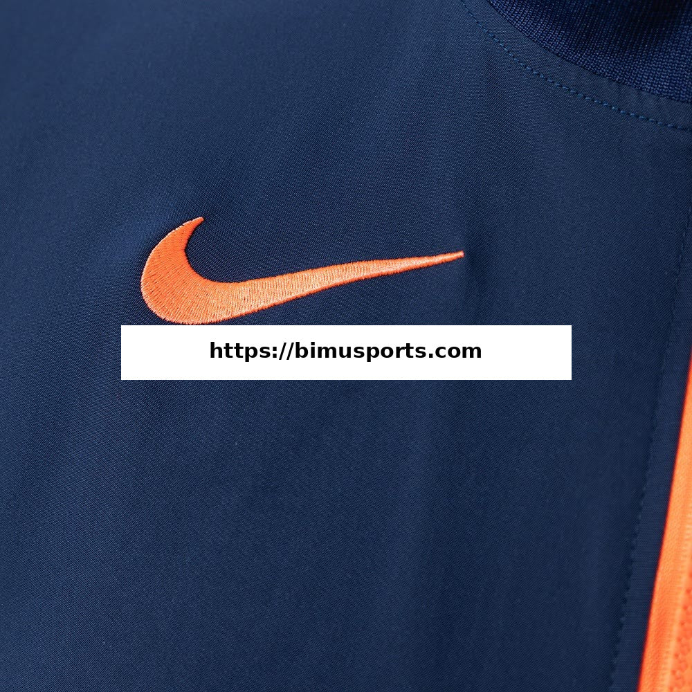 Camisola Barcelona Corta-vento - Navy Azul & Orange