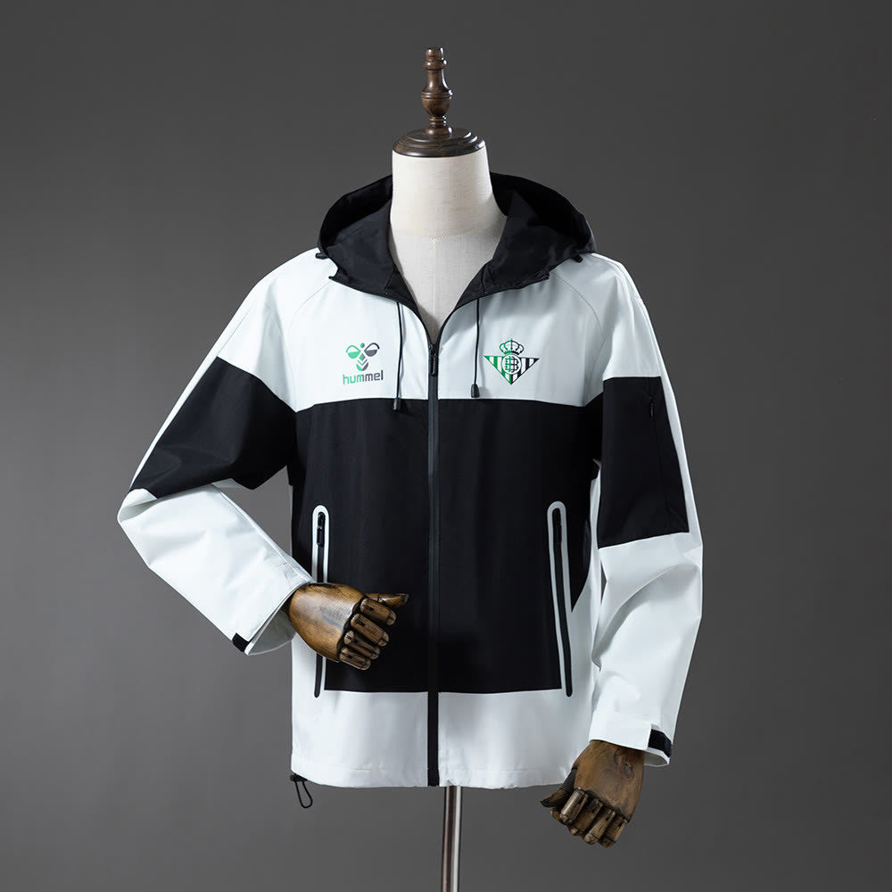 Camisola Real Betis Corta-vento - Preto e Branco